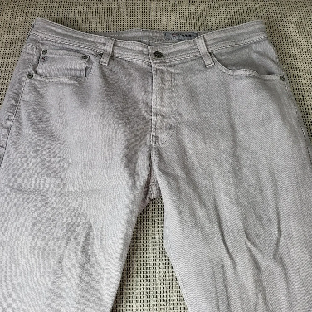 AG Adriano Goldschmied Everett Jeans Mens 35x28 Gray Slim Straight Pants